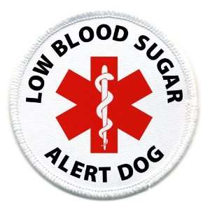  ALERT DOG LOW BLOOD SUGAR 4 inch Sew on Patch Everything 