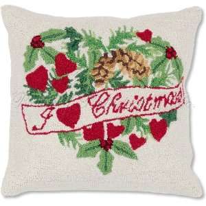  Holiday Love Christmas Decorative Seasonal Pillow 18 x 18 