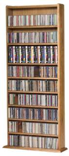 Solid wood CD DVD Storage Rack 600 CD 300 DVD   Cherry  