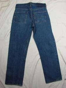 MINT Vtg 60s Levi Big E 501 Redline Denim Jeans SS Measure 31x29 Dark 