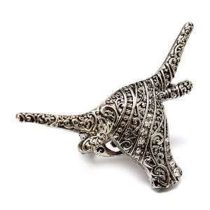  Texas Long Horn Western Cowgirl Coyote Girl Ring 