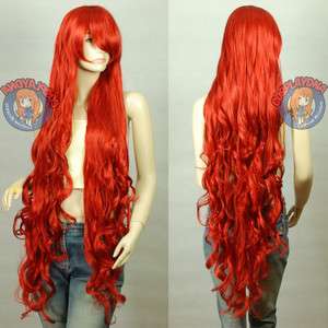 48 inch Kanekalon Series Dark Red Curly Wavy Long Cosplay DNA Wigs 