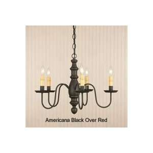  Irvins Country Inn Wooden Chandelier In Americana Colors 