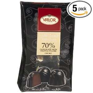 Valor Little Secrets 70% Dark Chocolate with Truffle Filling, 2.2 