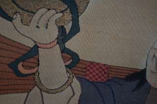 Antique Chinese or Japanese kesi / kossu silk weaving panel with an 