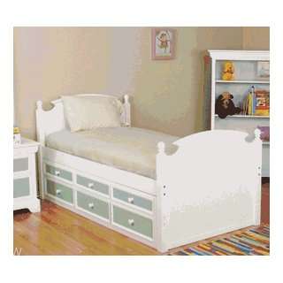  Ligo SAV011 05W ColorBox Twin Captains Bed   White
