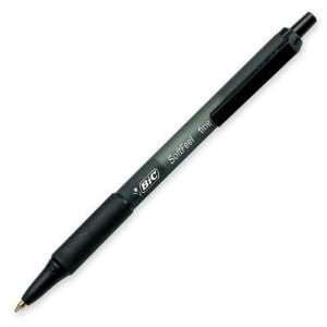  Retractable Ballpoint Pen,Fine Point,Black Barrel/Black 