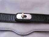 Rebecca Minkoff Jane Shoulderbag PaleGray Leather & Black Patent NWT 