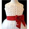 White Rosette Wedding Flower Girls Prom Party Pageant Dress Gown Age 2 