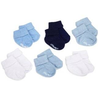 Little Me Baby Boys Newborn Basic 6 Pack Cuffed Flat Knit So