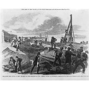  1863 Repairing the levee at New Orleans,Harpers Weekly 
