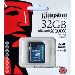 Class 10 New Kingston Ultimate X Genuine 32GB 32G SD SDHC SDHC Memory 