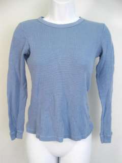 JUICY COUTURE Blue Kint Cotton Long Sleeve Shirt Sz L  