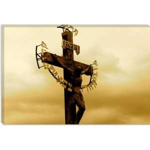 Crucifix Statue Karlovy Most, Prague Photographic Canvas Giclee Art 