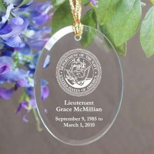  Personalized Memorial Ornament   Navy