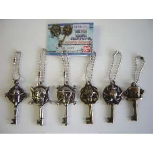  From TV Animation ONE PIECE Metal key chain (Set of 6 
