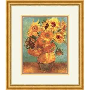  Sunflowers,1888 by Vincent Van Gogh   Framed Artwork 