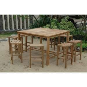  Windsor 9 Piece Bar Table Set with New Montego Bar Chair 