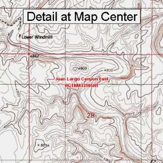  USGS Topographic Quadrangle Map   Juan Largo Canyon East 