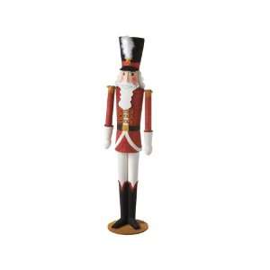 47 Large Metal Decorative Christmas Holiday Nutcracker Red Soldier 