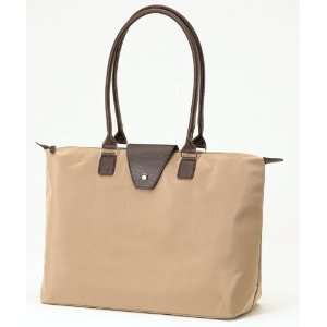  Fold Up Tote Bag with Long Handle   Sand