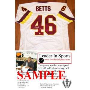 Ladell Betts Autographed Jersey   Washington Redskins Running Back