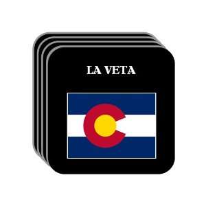US State Flag   LA VETA, Colorado (CO) Set of 4 Mini Mousepad Coasters