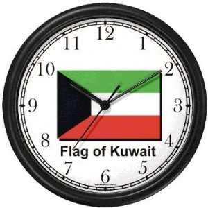  Flag of Kuwait   Kuwaiti Theme Wall Clock by WatchBuddy 