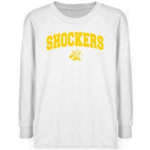  NCAA Wichita State Shockers Youth White Logo Arch T shirt 