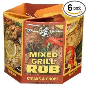 Dean Jacobs Mixed Grill Rub Boxes, 3.0 Ounce Boxes (Pack of 6)  