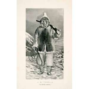  1898 Halftone Print JW Tyrell Author Eskimo Costume Canada 