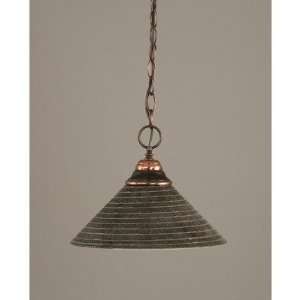 Toltec Lighting 10 442 Any Chain Pendant with Charcoal Spiral Glass 