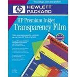  HP Premium Transparency Film for Inkjet Printers, Letter 