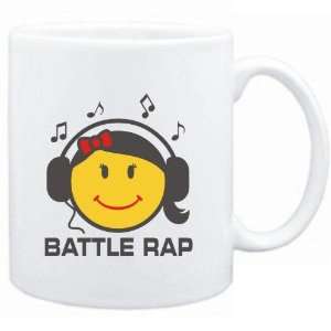  Mug White  Battle Rap   female smiley  Music Sports 