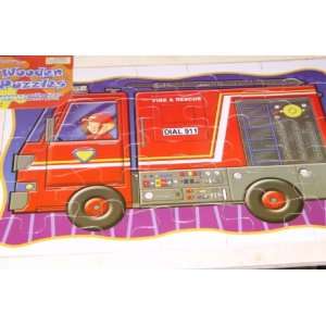  Fire & Rescue Wooden Puzzles Toys & Games