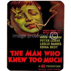  The Man Who Knew Too Much Vintage Movie MOUSE PAD Office 