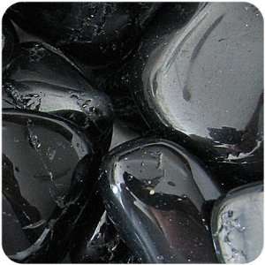  BLACK TOURMALINE   Tumbled Stones 5 LARGE Crystals Health 
