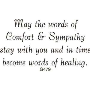  Words of Comfort Sympathy Greeting Rubber Stamp Arts 