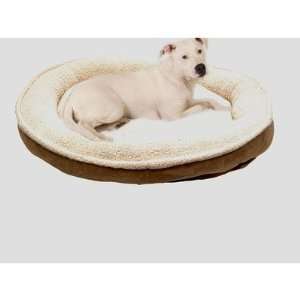    Sherpa/Suede Comfy Cup Dog Bed Large Chocolate