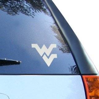 West Virginia Mountaineers 5 x 6 Silver Window Graphic Decal