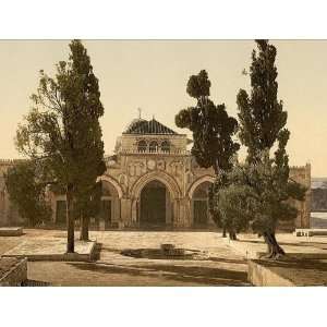   The Mosque of El Aksa Jerusalem Holy Land 24 X 18.5 