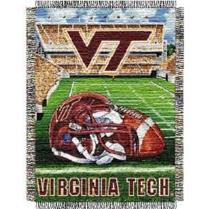 Virginia Tech Hokies NCAA Woven Tapestry Throw (Home Field Advantage 