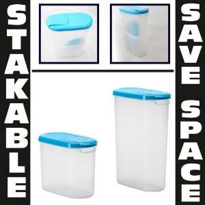  Plastic Containers Pour Jar Lid Food Liquid Clear 2 PC 