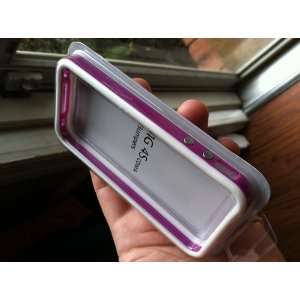 Purple and White Premium Bumper Case for Apple iPhone 4S / 4   (AT&T 