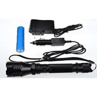  Black CREE LED Rechargeable Flashlight 500 lumens 3 switch 