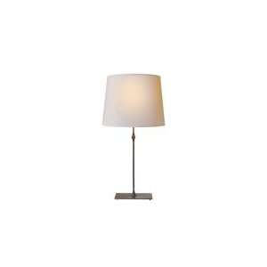  Studio Dauphine Table Lamp in Aged Iron with Natural Paper 