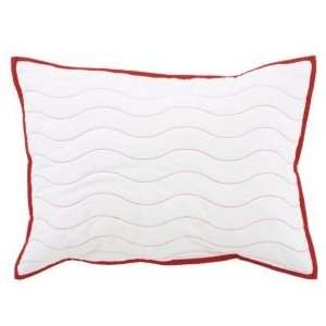  Kids Bedding White with Red Trim Quilted Sham
