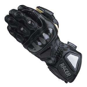 Racer Womens High End Leather Gloves   Large/Black