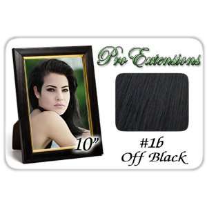    10 Inch #1b Off Black Pro Extensions Human Hair Extensions Beauty