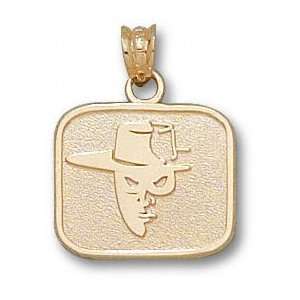 Texas Tech Red Raiders Masked Rider Square 1/2 Pendant 